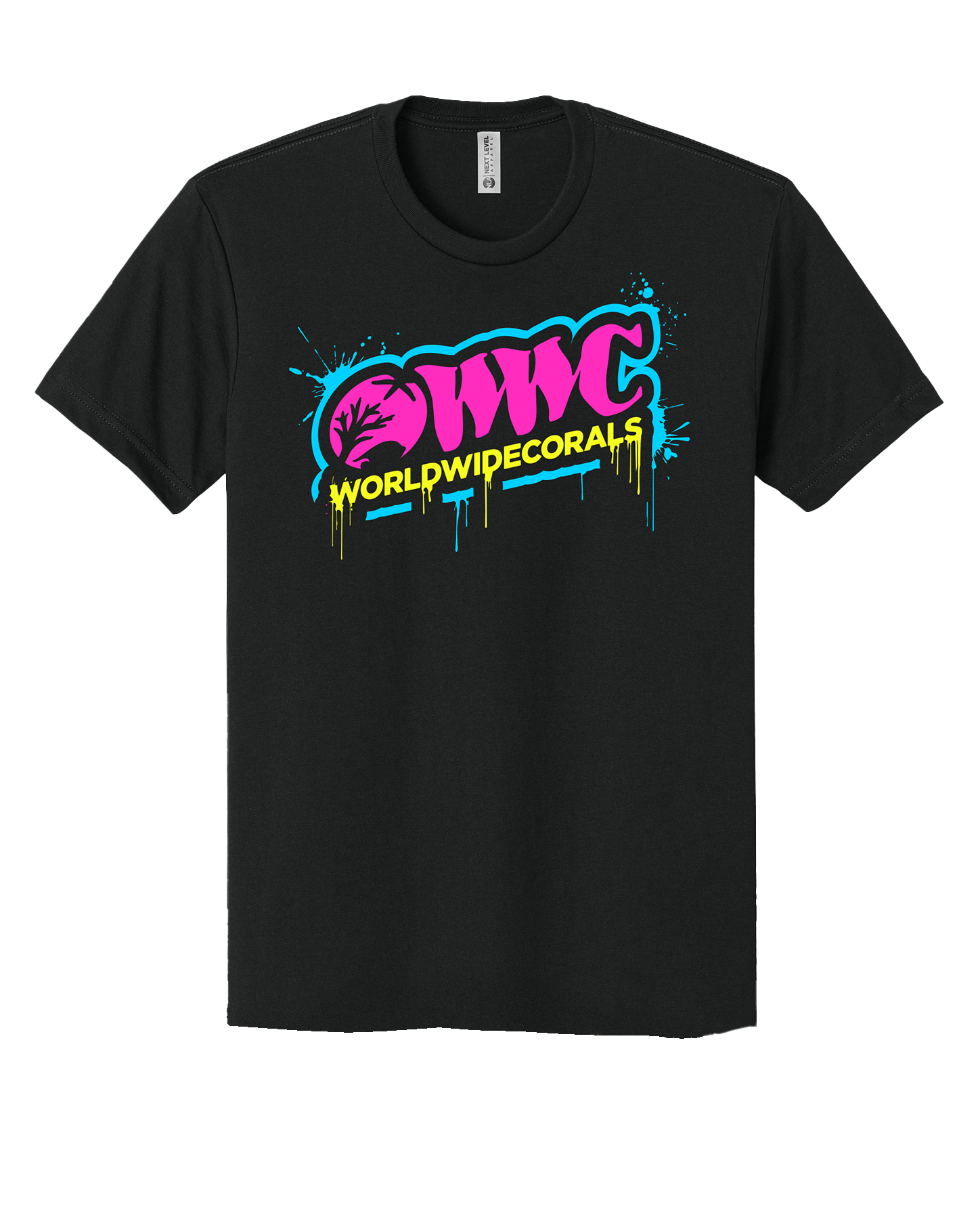 UV Ink WWC Pink Paint Drip T-Shirt