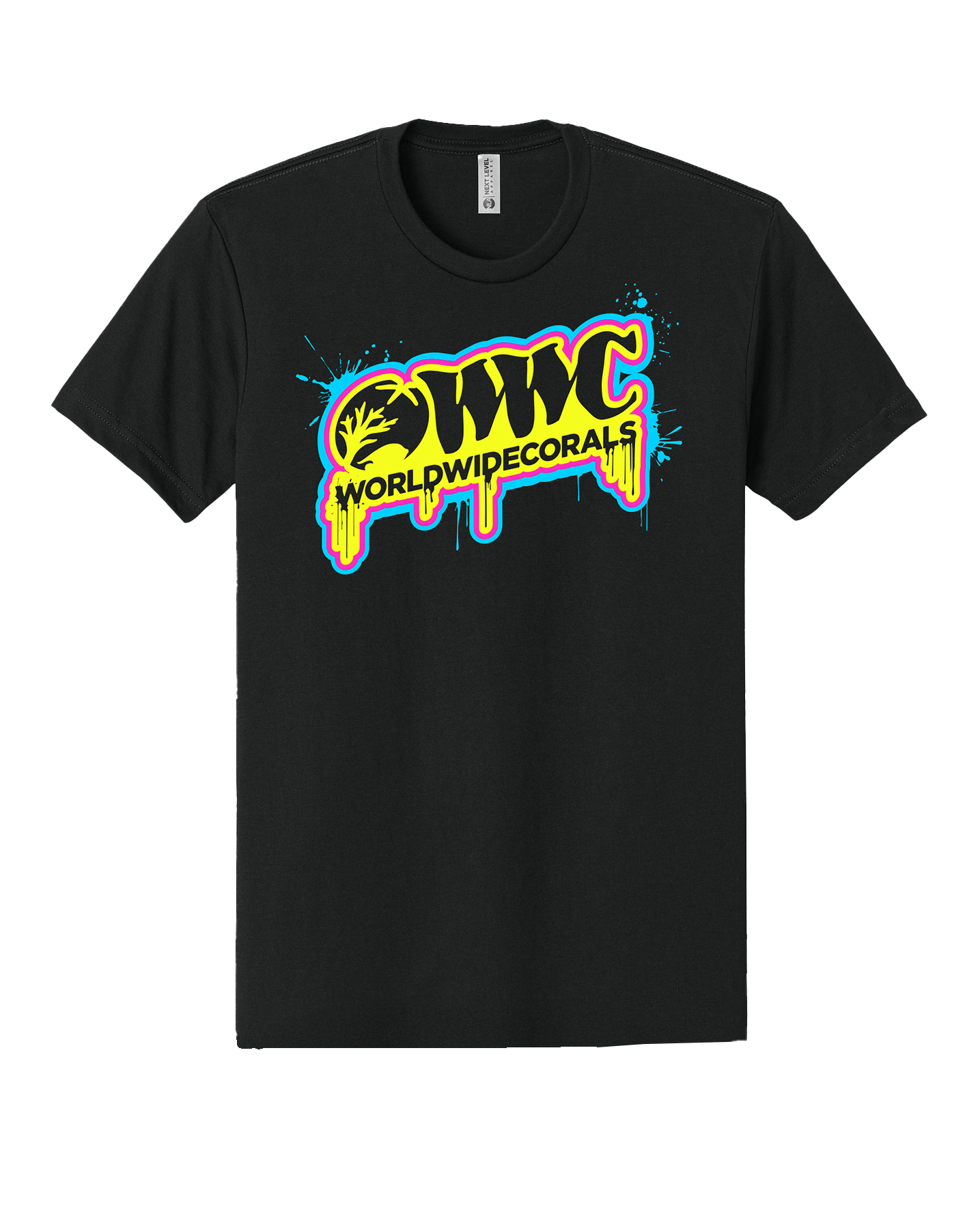 UV Ink WWC Yellow Paint Drip T-Shirt