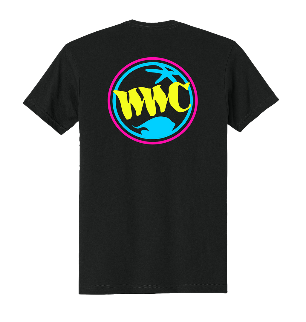 UV Ink WWC Neon Triple Patch T-Shirt - Black