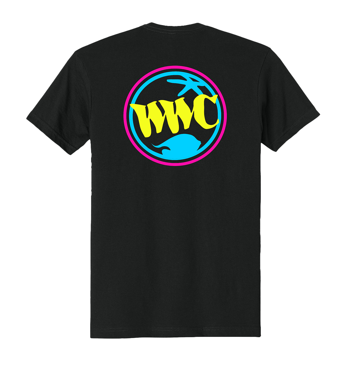 UV Ink WWC Neon Triple Patch T-Shirt - Black