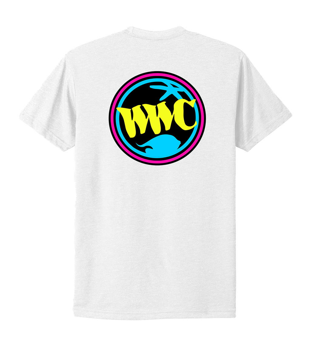 UV Ink WWC Neon Triple Patch T-Shirt - White