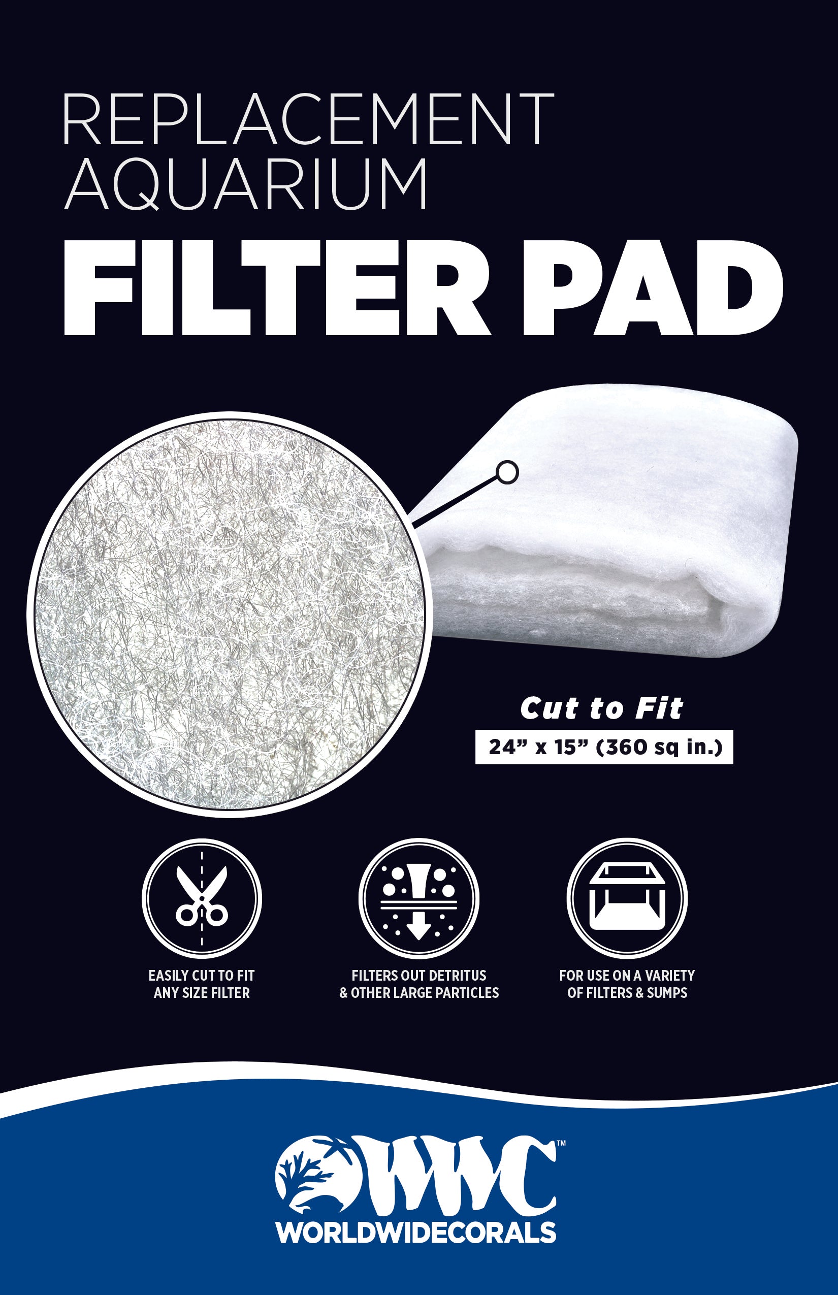 WWC Replacement Aquarium Filter Pad